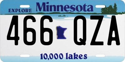 MN license plate 466QZA