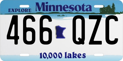 MN license plate 466QZC