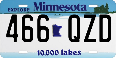 MN license plate 466QZD