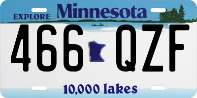 MN license plate 466QZF