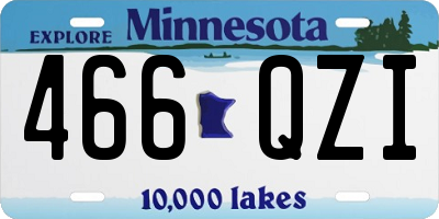 MN license plate 466QZI