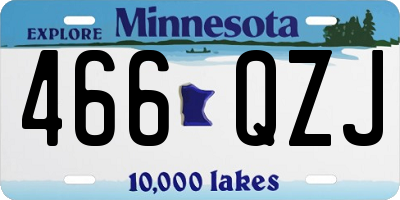 MN license plate 466QZJ