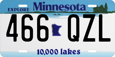 MN license plate 466QZL