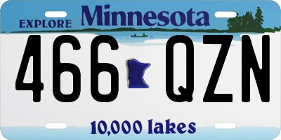 MN license plate 466QZN
