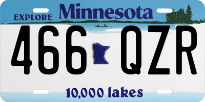MN license plate 466QZR