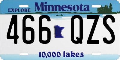 MN license plate 466QZS