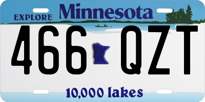 MN license plate 466QZT