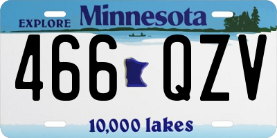 MN license plate 466QZV