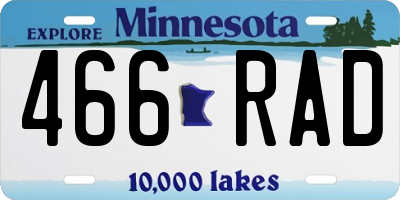 MN license plate 466RAD