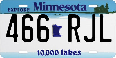 MN license plate 466RJL