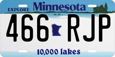 MN license plate 466RJP