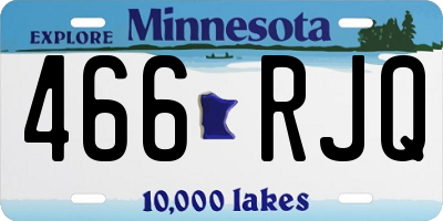 MN license plate 466RJQ