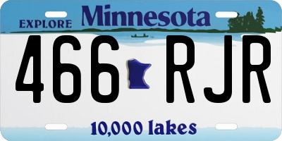 MN license plate 466RJR