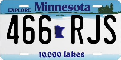 MN license plate 466RJS