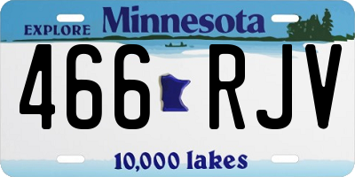 MN license plate 466RJV