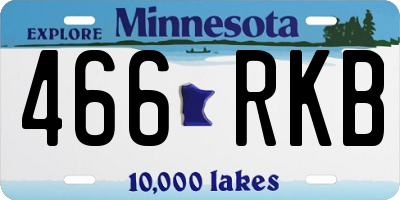 MN license plate 466RKB