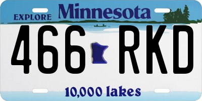 MN license plate 466RKD