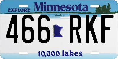MN license plate 466RKF