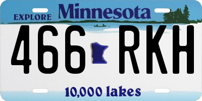 MN license plate 466RKH