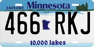 MN license plate 466RKJ