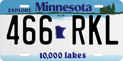 MN license plate 466RKL