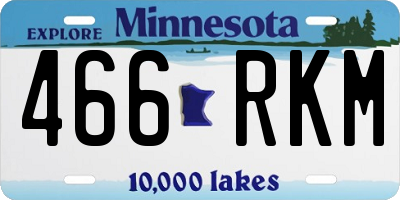 MN license plate 466RKM