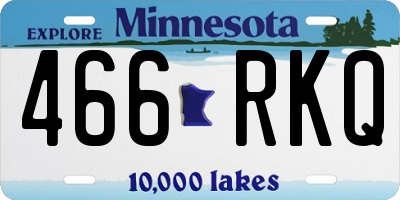 MN license plate 466RKQ