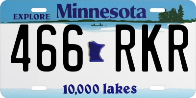 MN license plate 466RKR