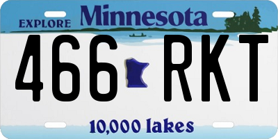 MN license plate 466RKT