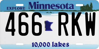 MN license plate 466RKW