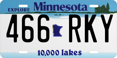 MN license plate 466RKY