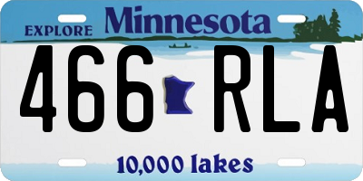 MN license plate 466RLA