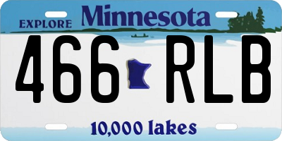 MN license plate 466RLB