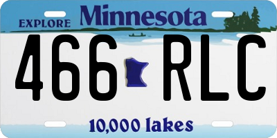 MN license plate 466RLC