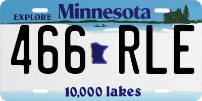 MN license plate 466RLE