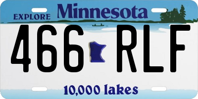 MN license plate 466RLF