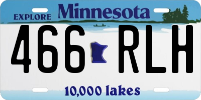 MN license plate 466RLH