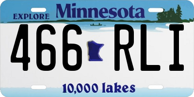 MN license plate 466RLI