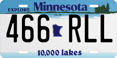 MN license plate 466RLL