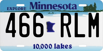 MN license plate 466RLM