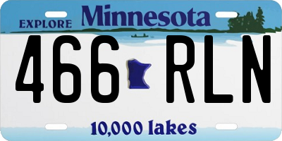 MN license plate 466RLN