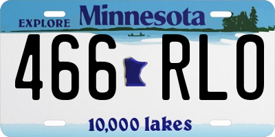 MN license plate 466RLO