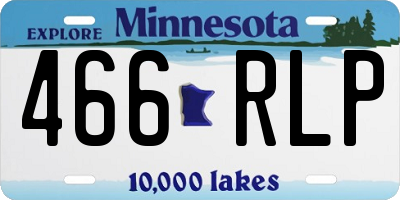 MN license plate 466RLP