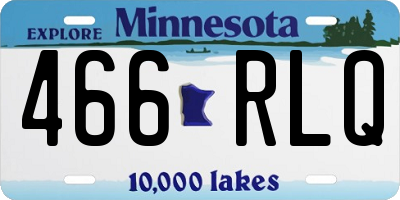 MN license plate 466RLQ