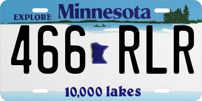 MN license plate 466RLR
