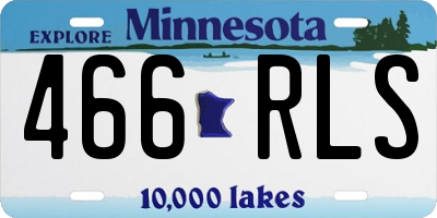 MN license plate 466RLS