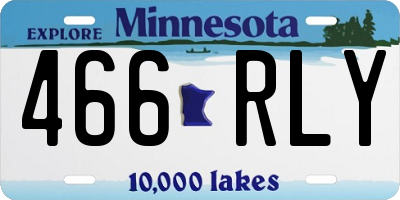 MN license plate 466RLY