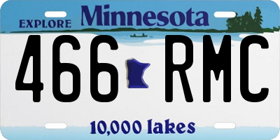 MN license plate 466RMC