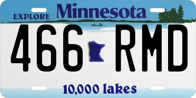 MN license plate 466RMD