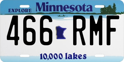 MN license plate 466RMF